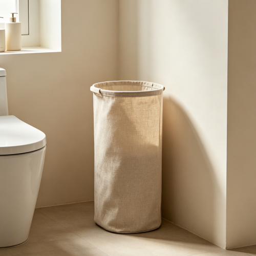 Slim Vertical Laundry Basket for Small Spaces